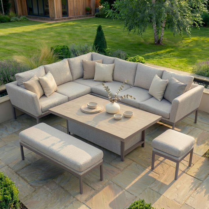 Pulse Rectangular Corner Dining Set with Rising Table