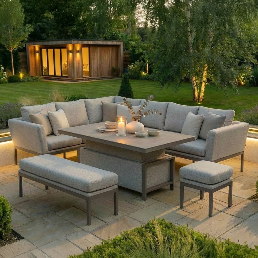 Pulse Rectangular Corner Dining Set with Rising Table