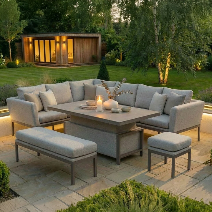 Pulse Rectangular Corner Dining Set with Rising Table