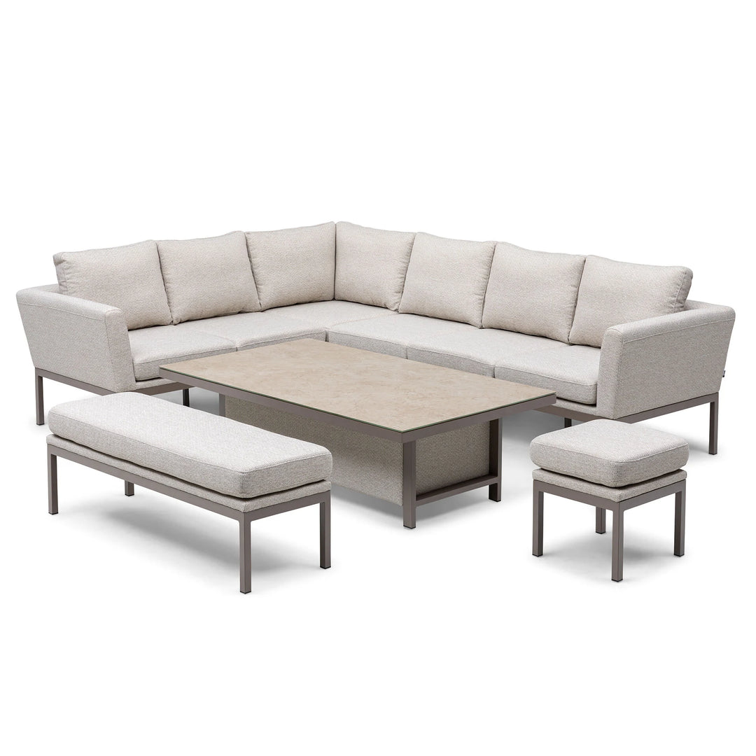 Pulse Rectangular Corner Dining Set with Rising Table