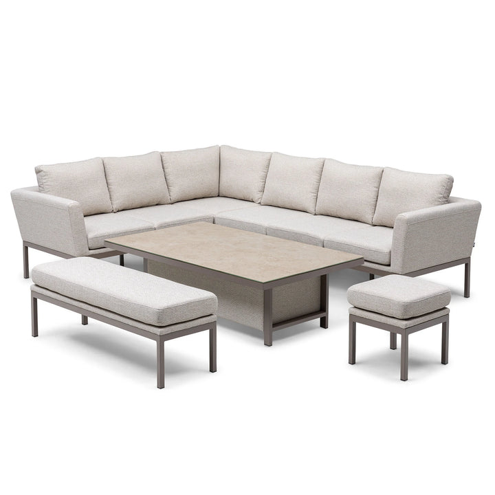 Pulse Rectangular Corner Dining Set with Rising Table