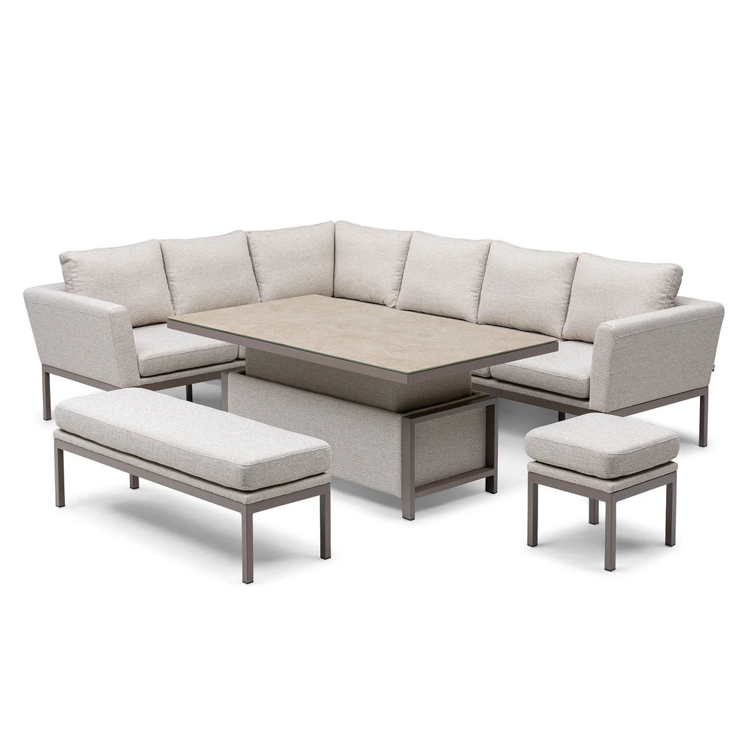 Pulse Rectangular Corner Dining Set with Rising Table