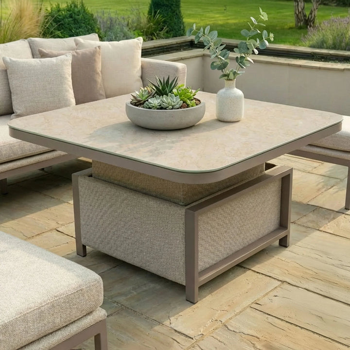 Pulse Deluxe Square Corner Dining Set with Rising Table