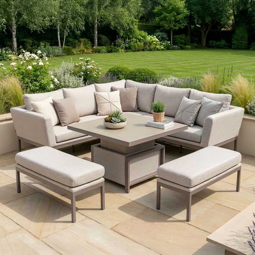 Pulse Square Corner Dining Set with Rising Table