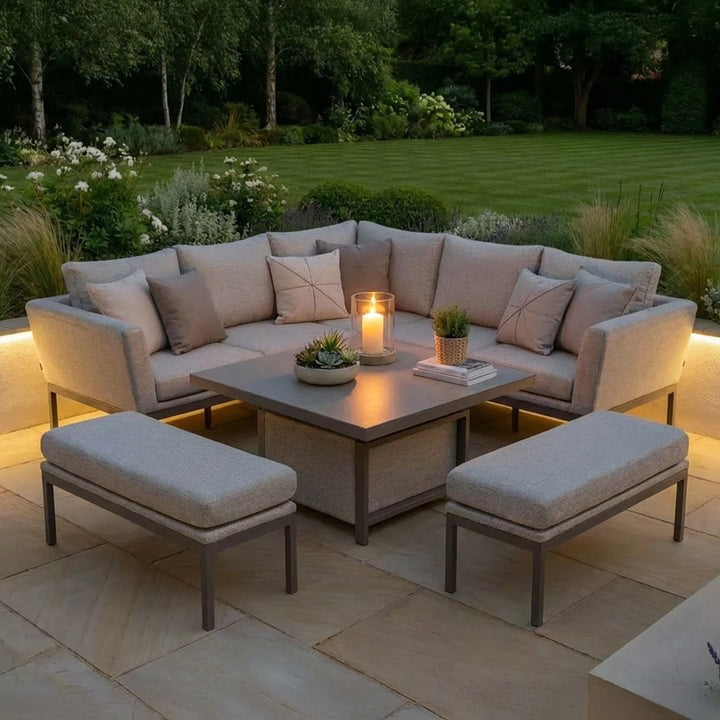 Pulse Square Corner Dining Set with Rising Table
