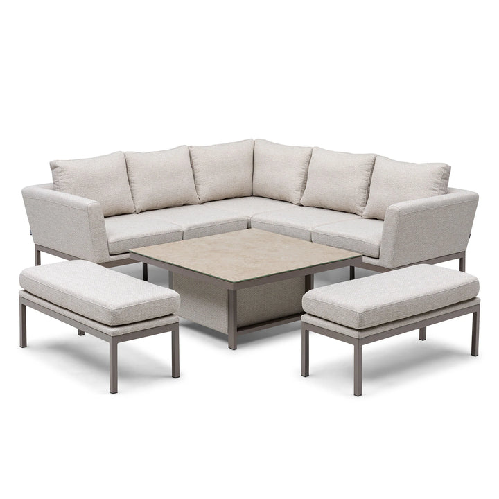 Pulse Square Corner Dining Set with Rising Table