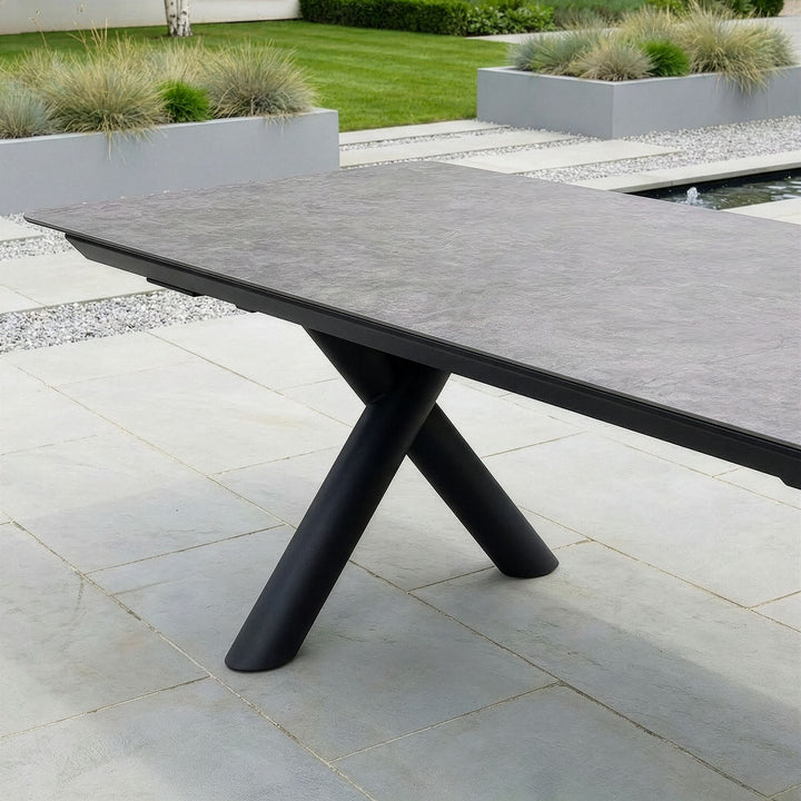 Ambition Maxim 12 Seat Extending Dining Set. 340cm/400cm