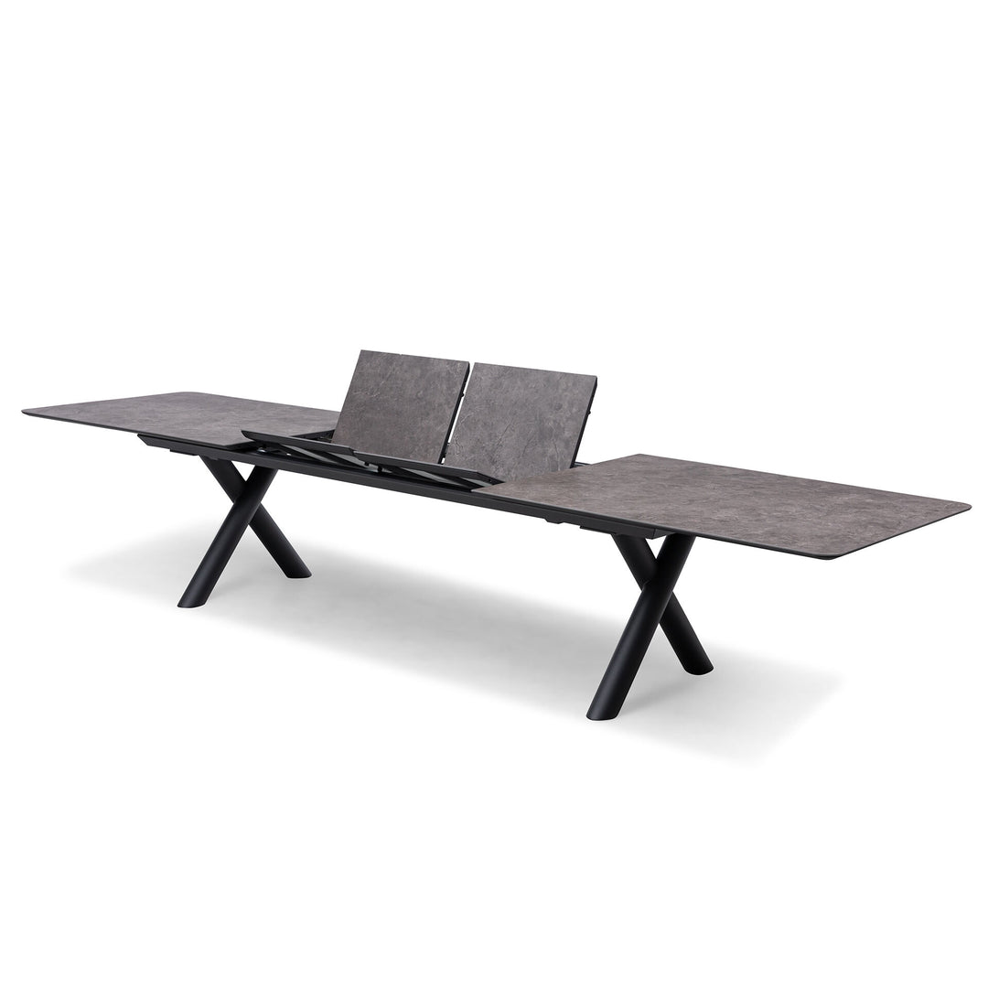Ambition Maxim 12 Seat Extending Dining Set. 340cm/400cm