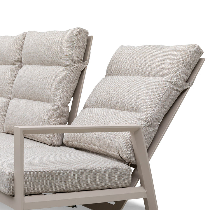 Valencia High Back Reclining 3 seat sofa dining set with rising table and stools
