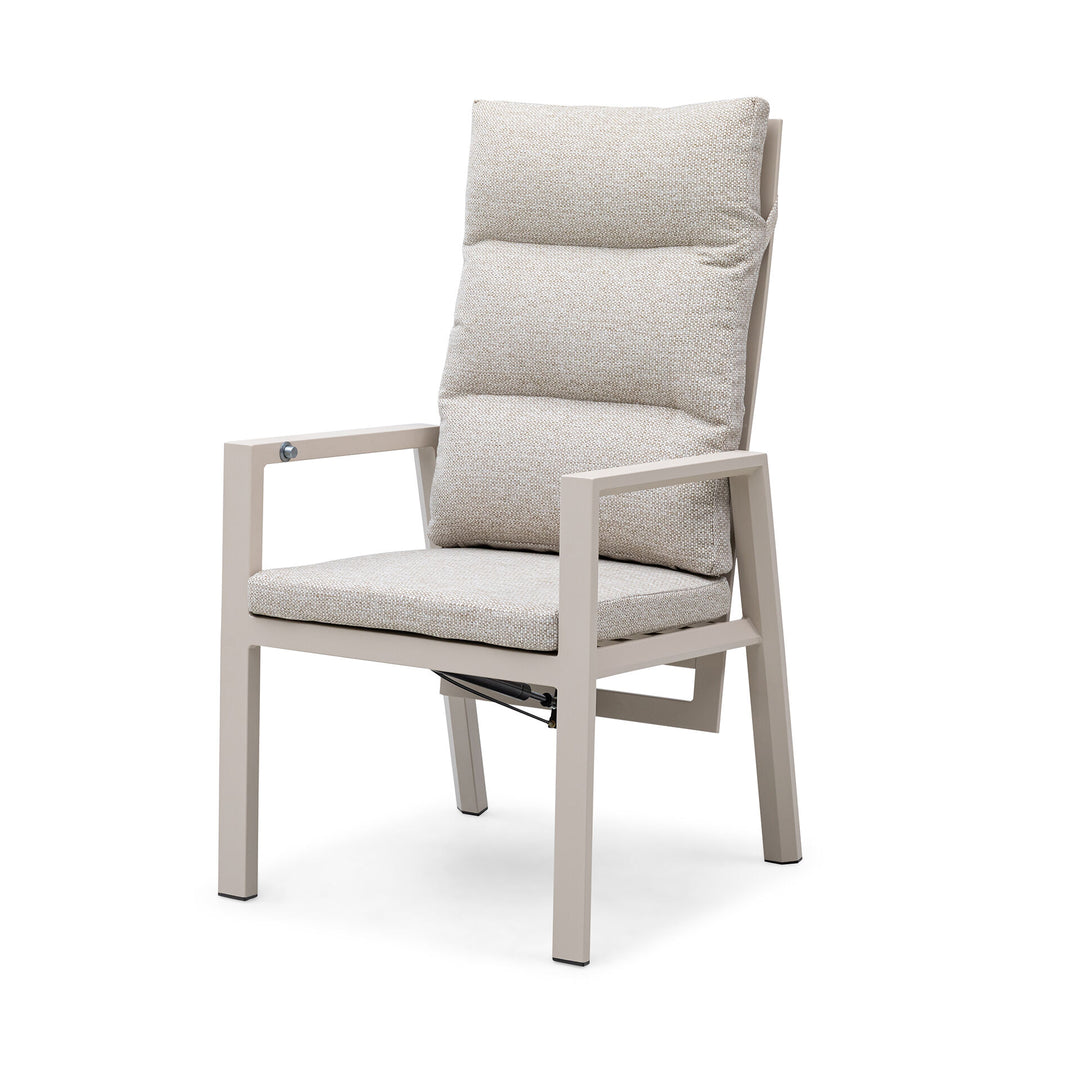 Valencia High Back Reclining 3 seat sofa dining set with rising table and stools