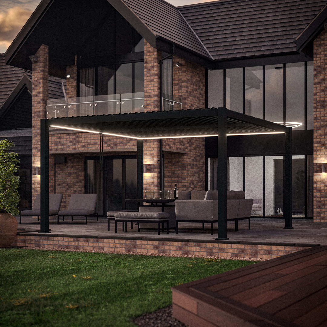 Como Pergola Aluminium Square 4m x4m Frame Only