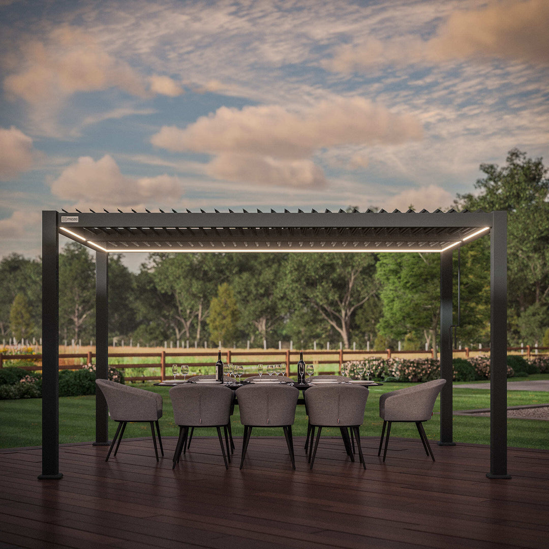 Como Pergola Aluminium Rectangular 3m x 4m Frame Only