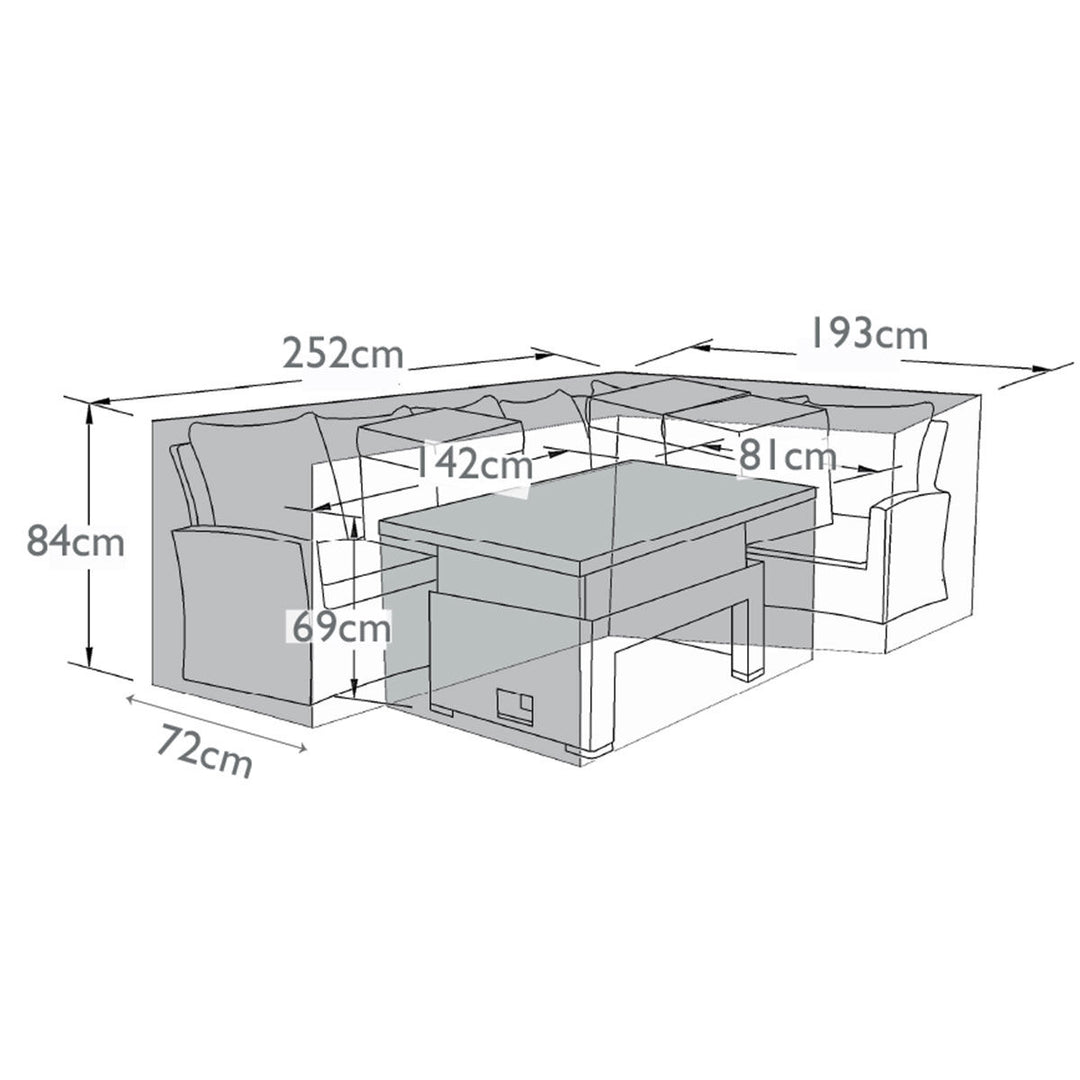 Maze -  Kingston Corner Left Hand Rising Set  -  Garden Furniture Cover