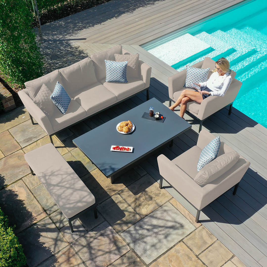 Pulse 3 Seat Sofa Dining Set with Rising Table