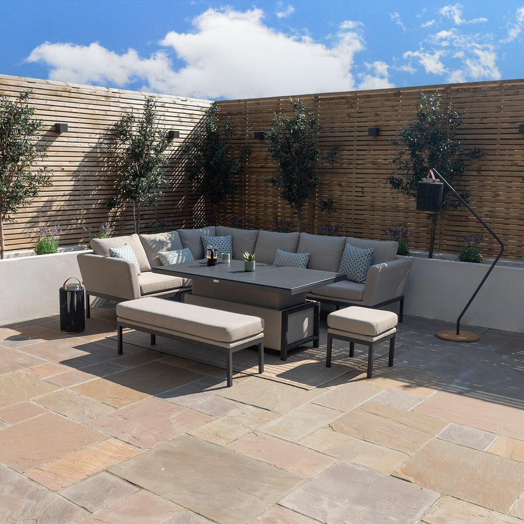 Pulse Rectangular Corner Dining Set with Rising Table