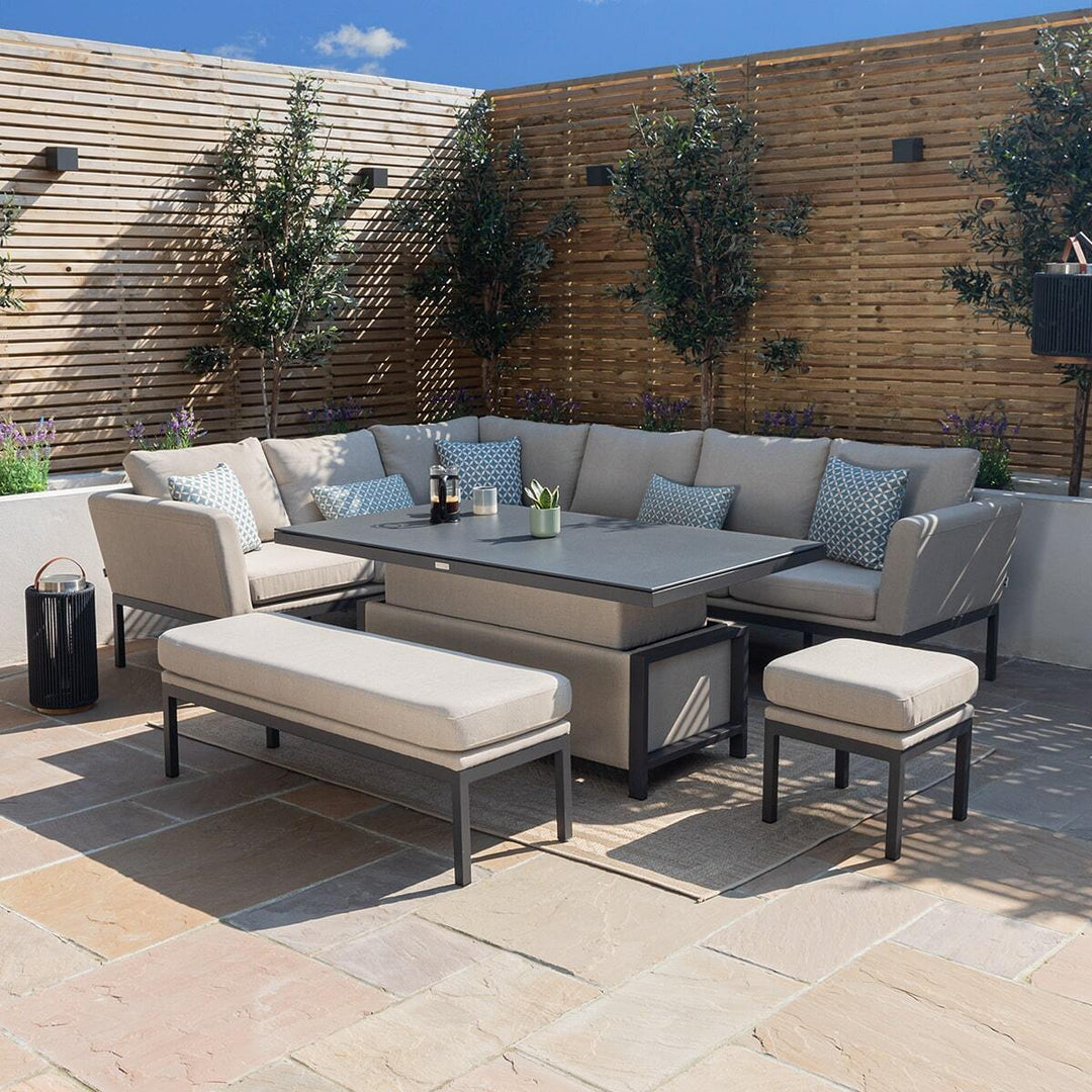 Pulse Rectangular Corner Dining Set with Rising Table