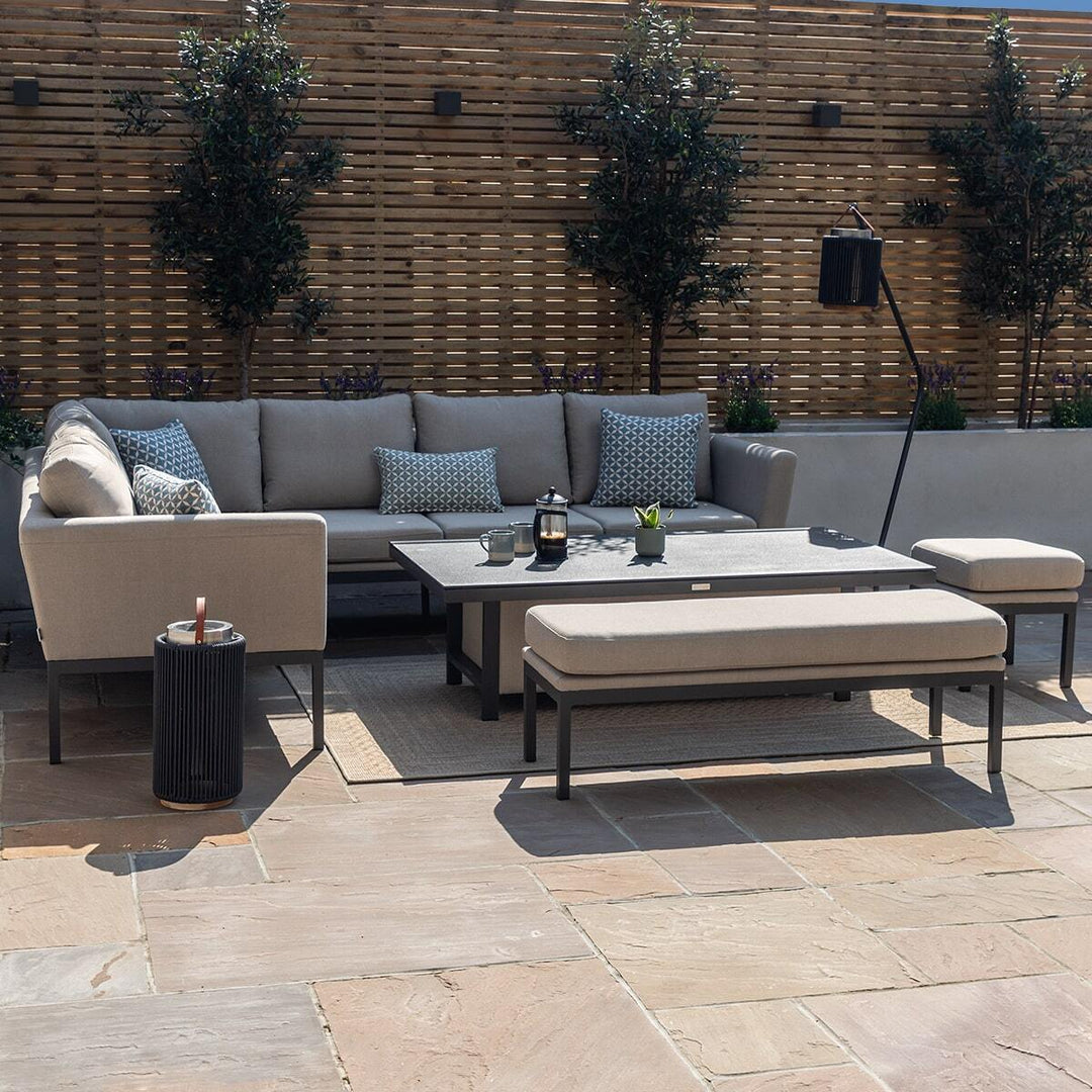 Pulse Rectangular Corner Dining Set with Rising Table