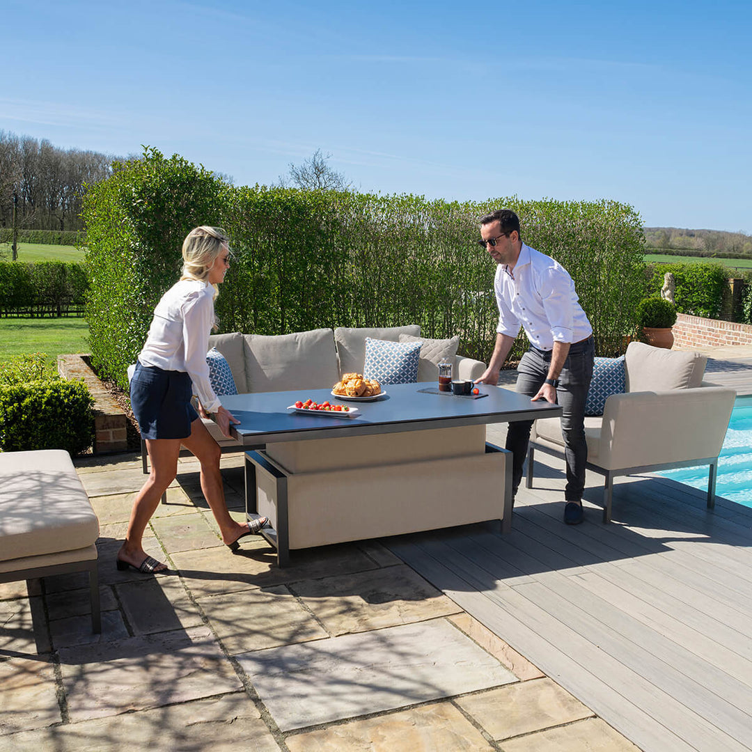 Pulse 3 Seat Sofa Dining Set with Rising Table