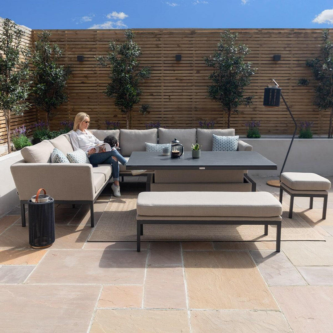 Pulse Rectangular Corner Dining Set with Rising Table