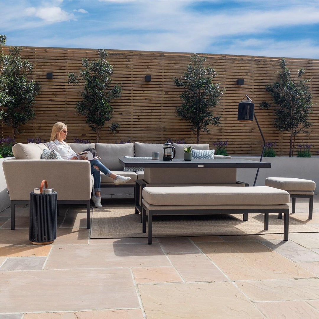 Pulse Rectangular Corner Dining Set with Rising Table