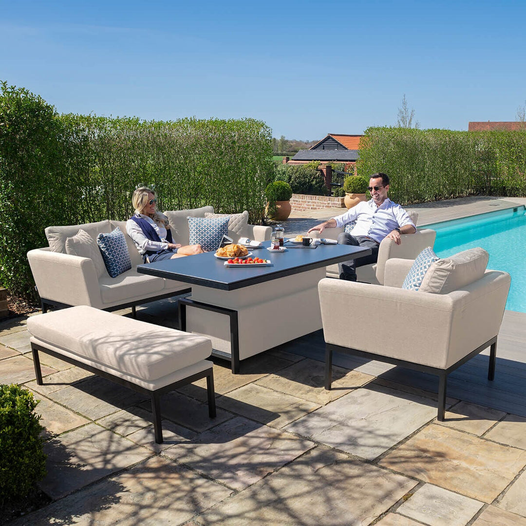 Pulse 3 Seat Sofa Dining Set with Rising Table