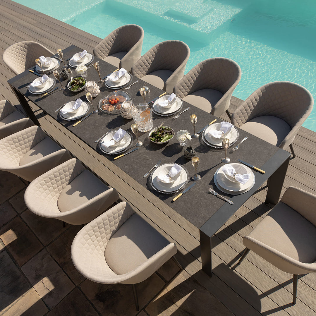 Ambition 6-10 Seat Universal Extending Dining Table with 10 Chairs