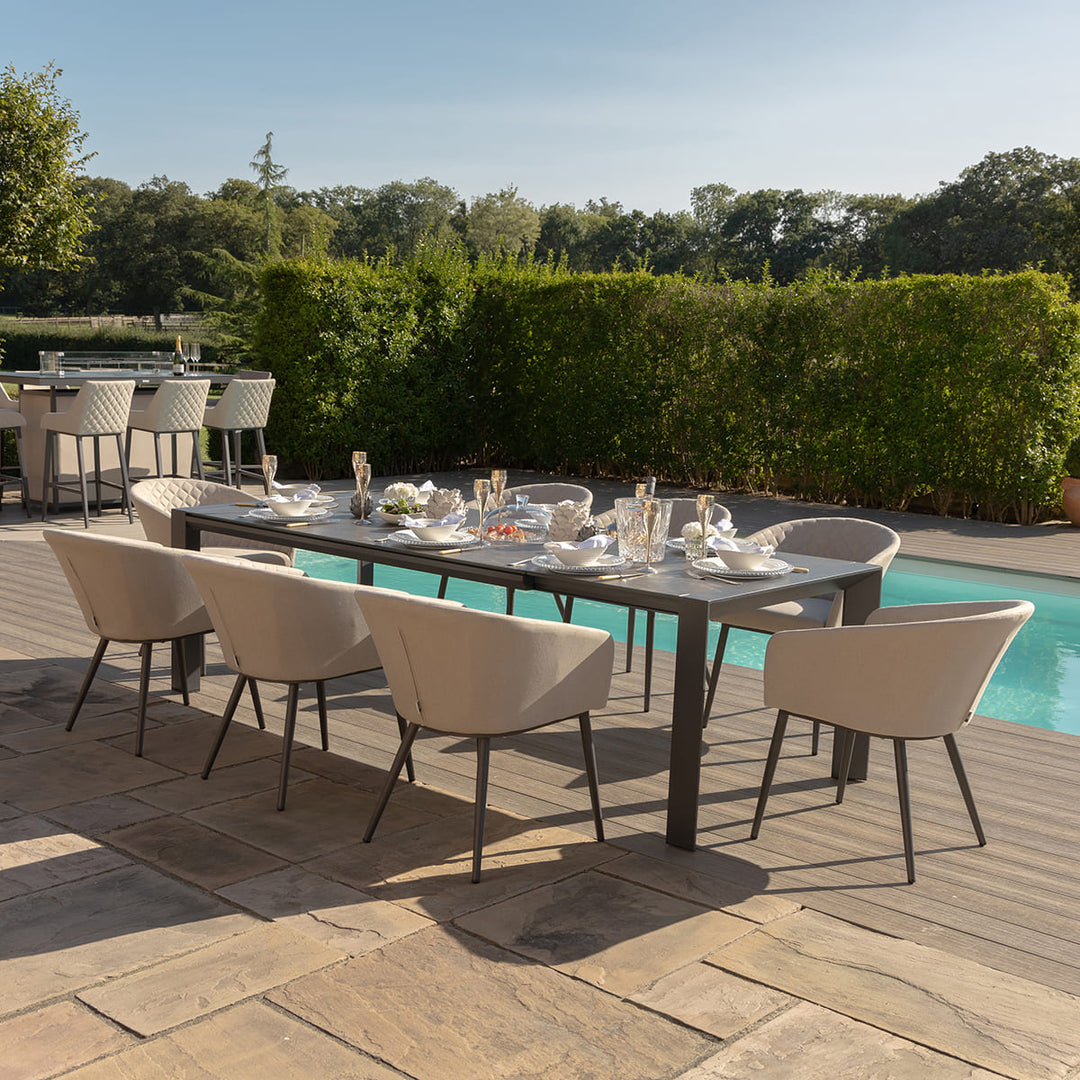 Ambition 6-10 Seat Universal Extending Dining Table with 10 Chairs