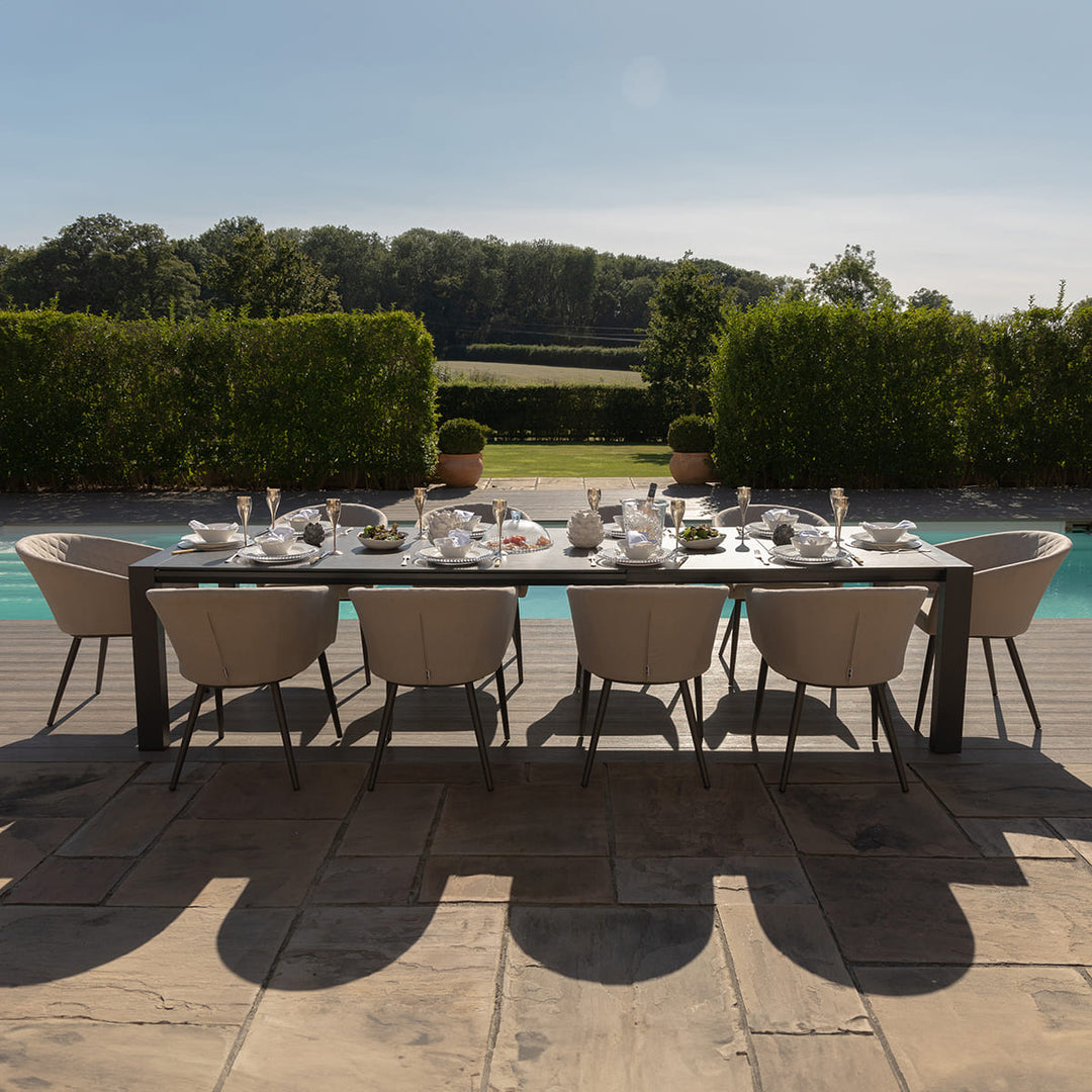 Ambition 6-10 Seat Universal Extending Dining Table with 10 Chairs