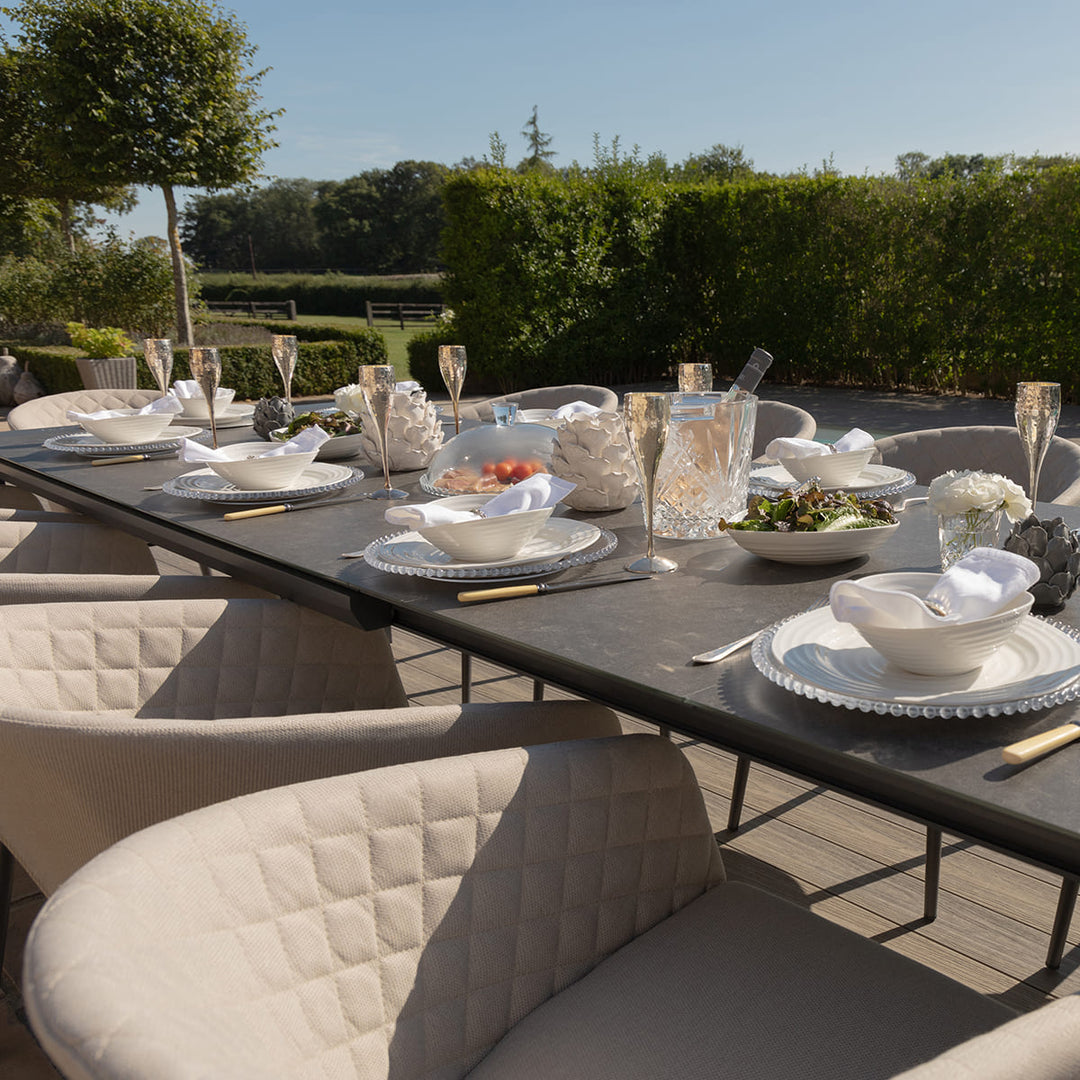Ambition 6-10 Seat Universal Extending Dining Table with 10 Chairs