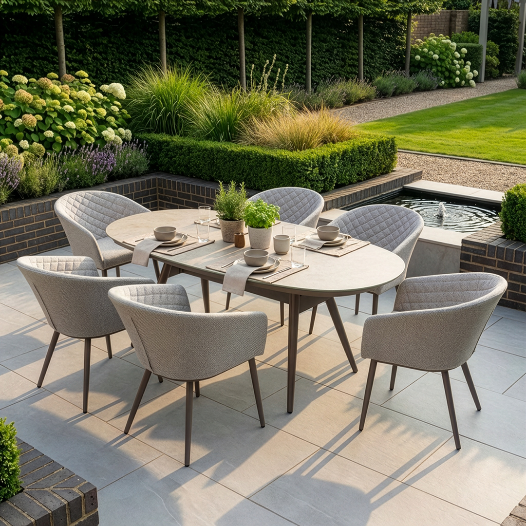 Maze -  Ambition 6 Seat Oval Dining Set