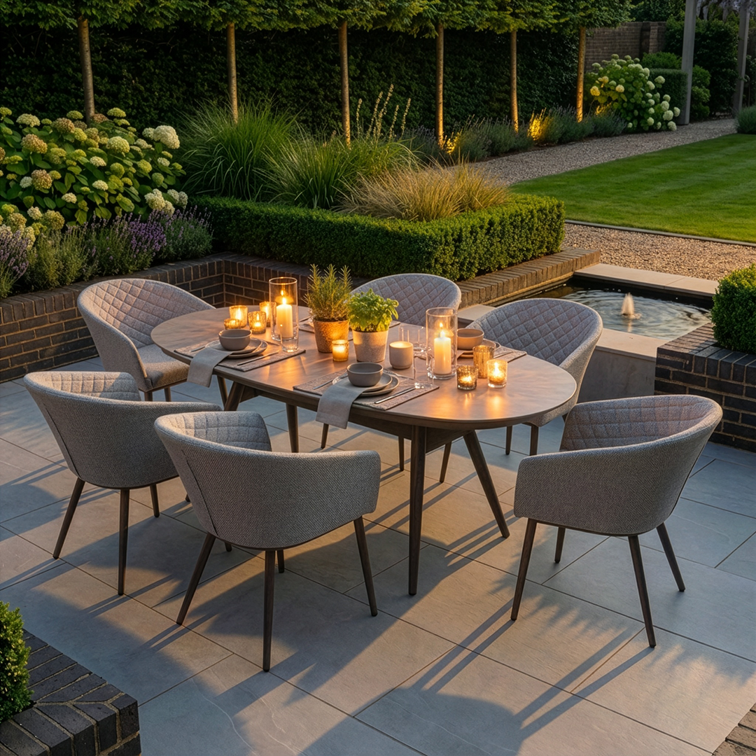 Maze -  Ambition 6 Seat Oval Dining Set