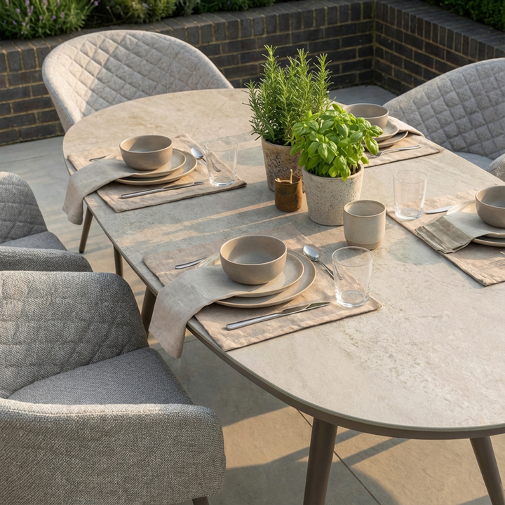 Maze -  Ambition 6 Seat Oval Dining Set