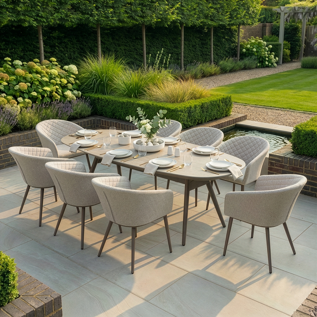 Maze - Ambition 8 Seat Oval Dining Set