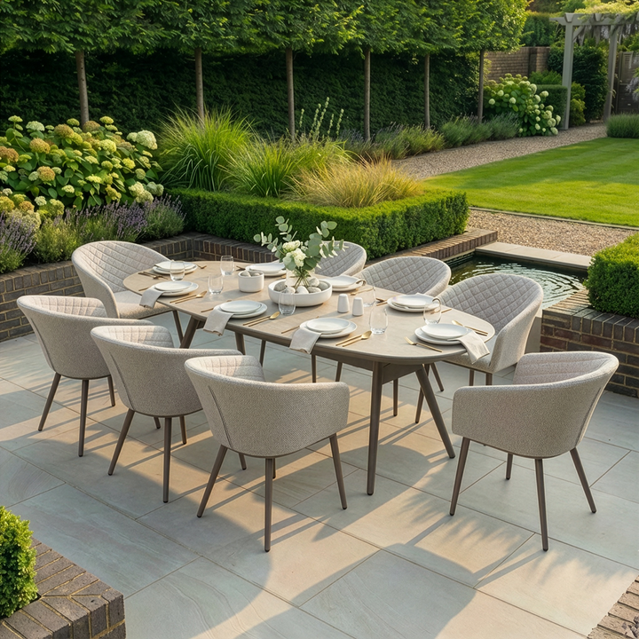 Maze - Ambition 8 Seat Oval Dining Set
