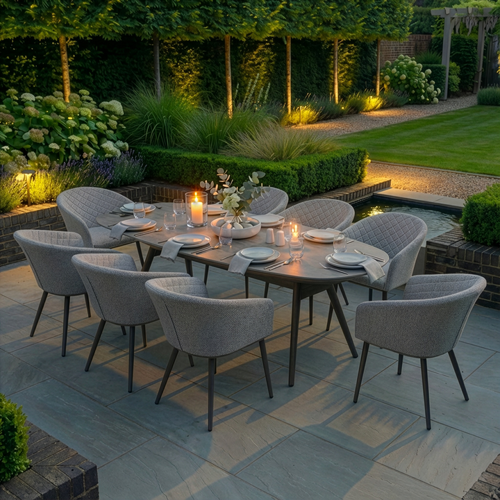 Maze - Ambition 8 Seat Oval Dining Set