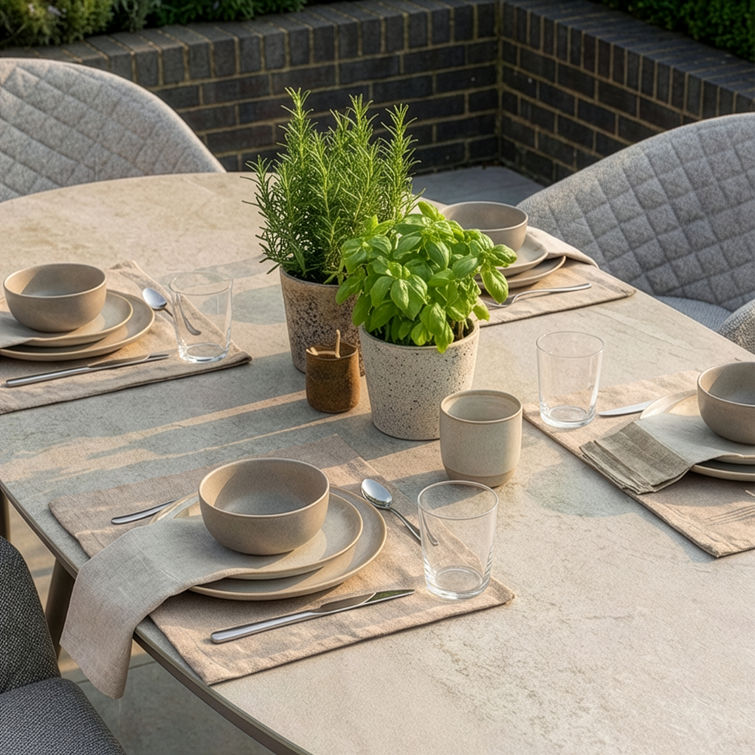 Maze - Ambition 8 Seat Oval Dining Set