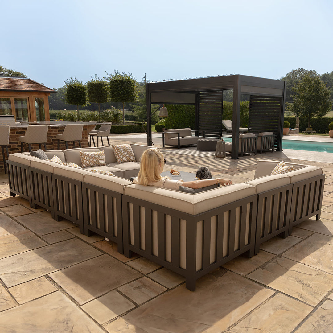 Ibiza U Shape Sofa Set With Square Table