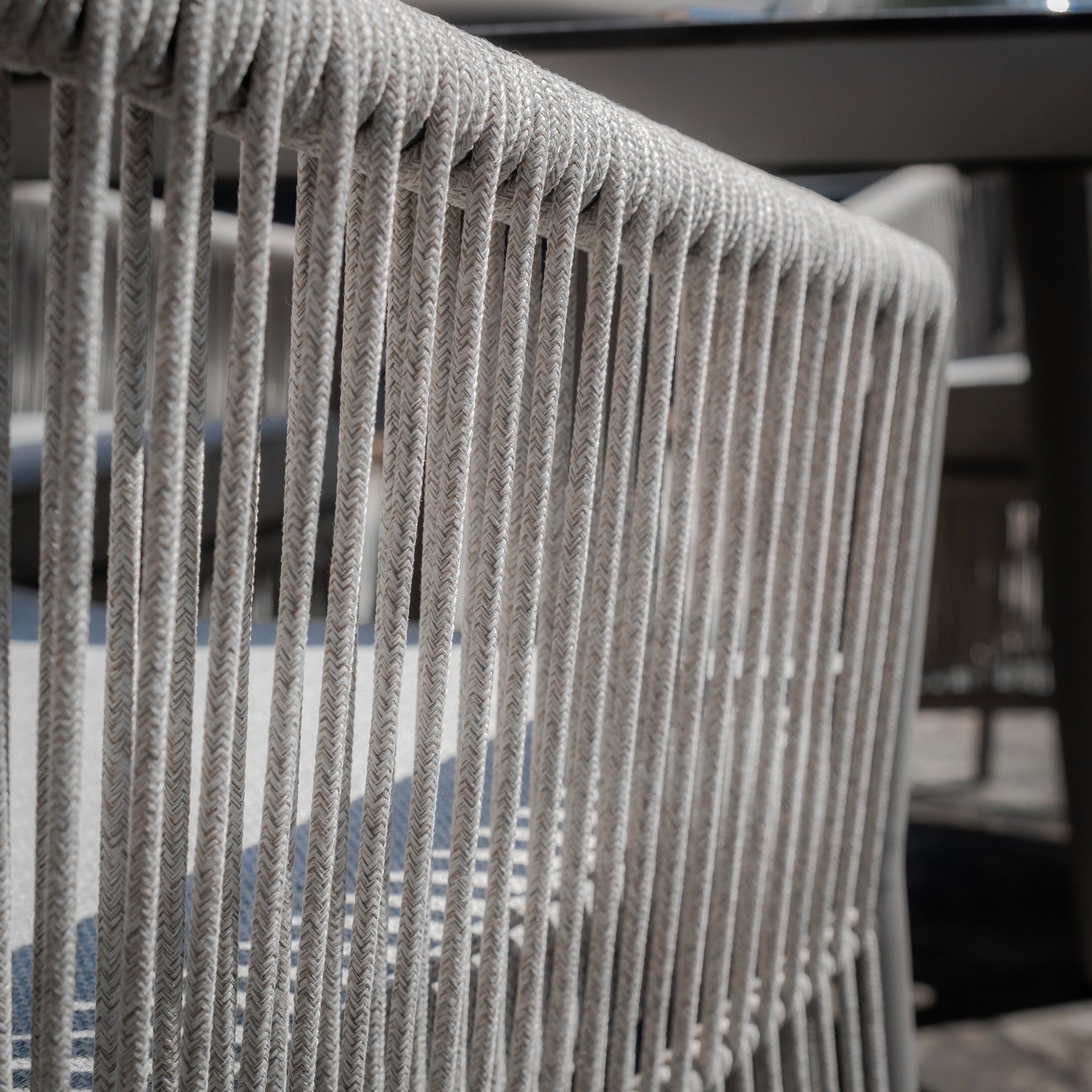 Maze - Maldives Rope Weave 6 Seat Oval Dining Set with Lazy Susan ...