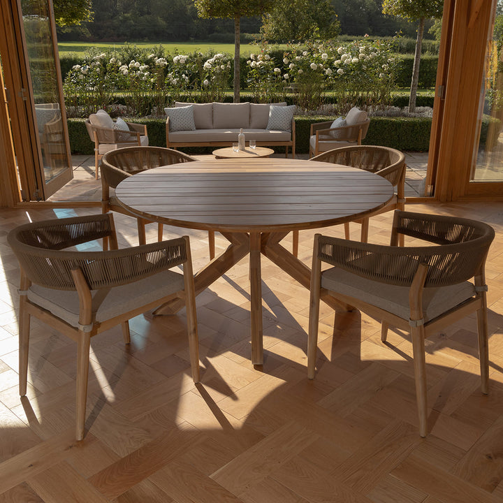 Porto 4 Seat Round Dining Set With 140cm Round Table