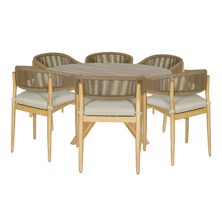 Porto 6 Seat Round Dining Set With 140cm Round Table