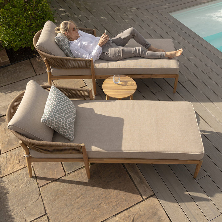 Porto Sunlounger Set With Side Table
