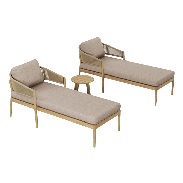 Porto Sunlounger Set With Side Table