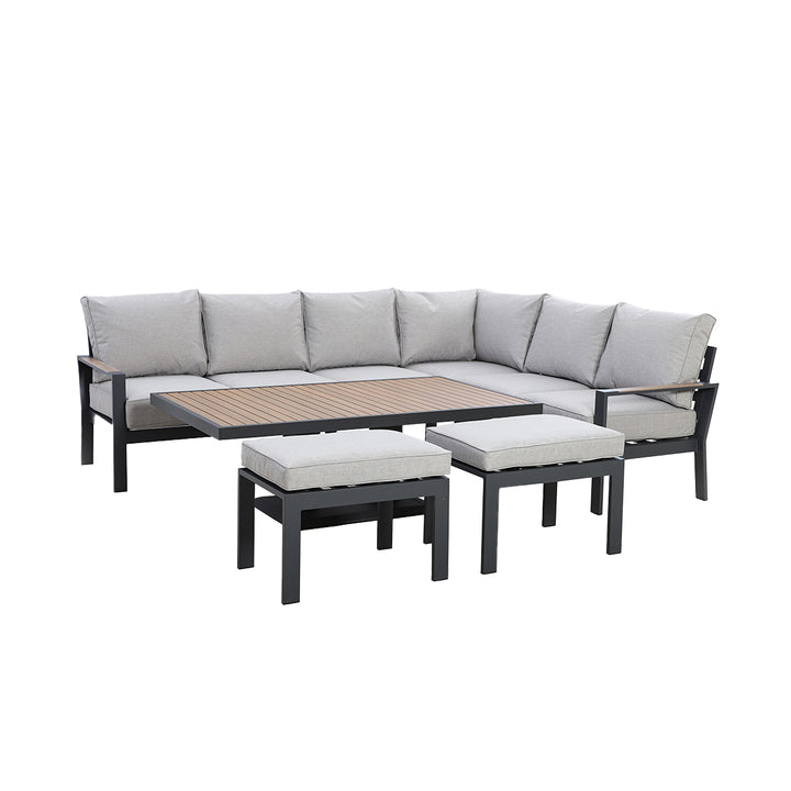 Vancouver Large Corner Dining Set With Rectangular Rising Table