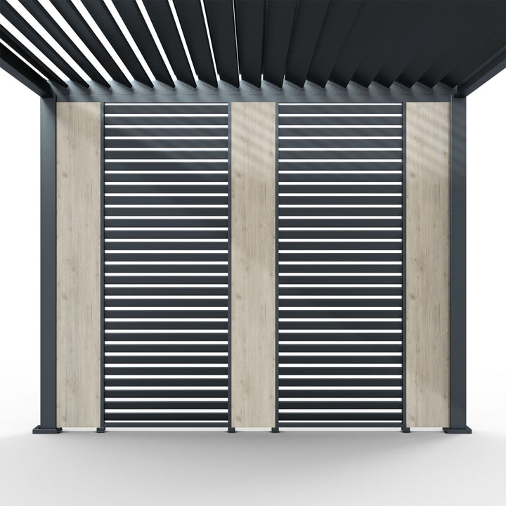 Titan Aluminium Cavity Single Wall Panel in Light Oak Look
