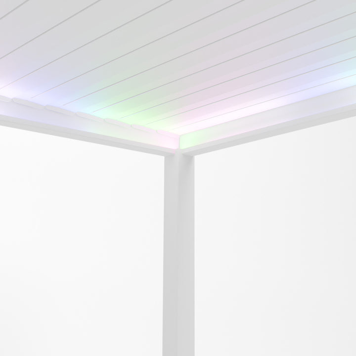 Titan Plus LED Aluminium Free Standing Pergola - Chalk White