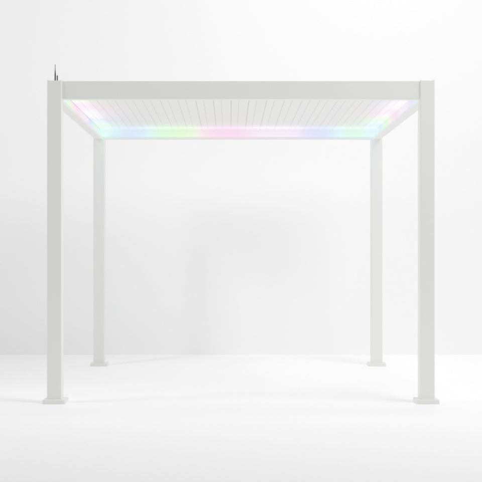 Titan Plus LED Aluminium Free Standing Pergola - Chalk White