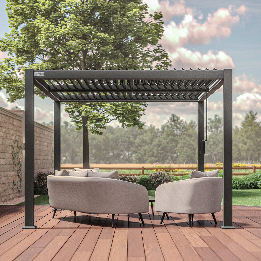 Como Pergola Aluminium Square 30x30 Frame Only