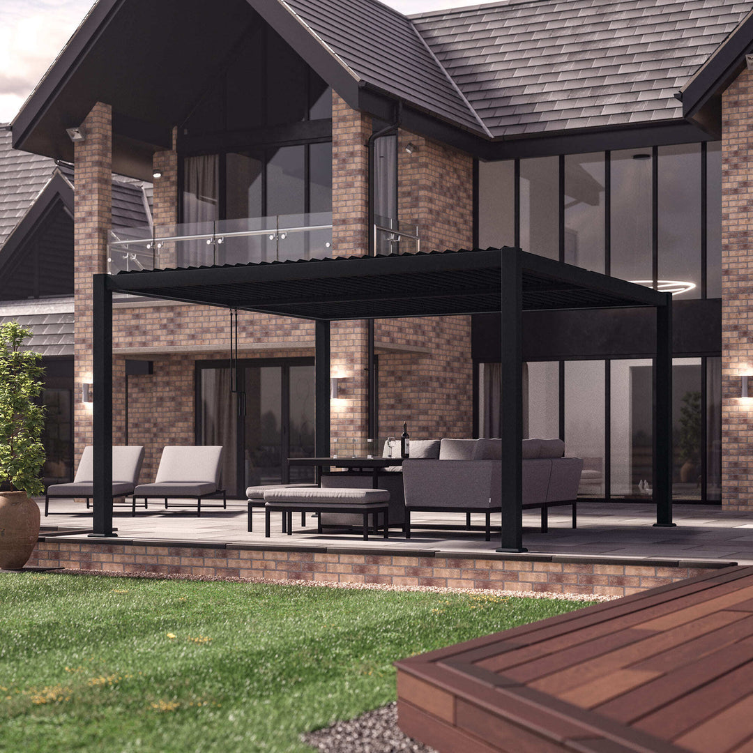 Como Pergola Aluminium Square 4m x4m Frame Only