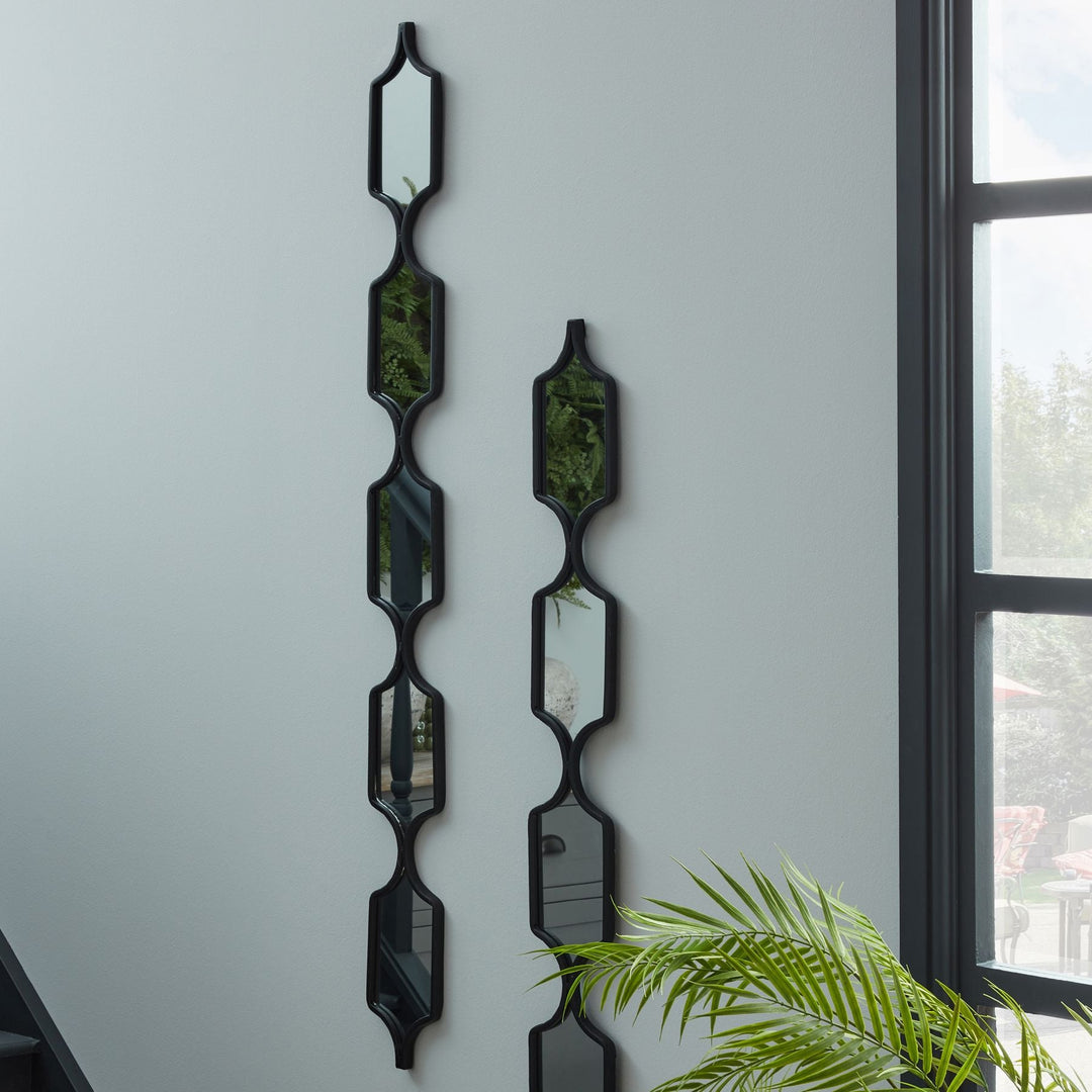 Decorative Black Hanging Mirror - Modern Rattan Ltd