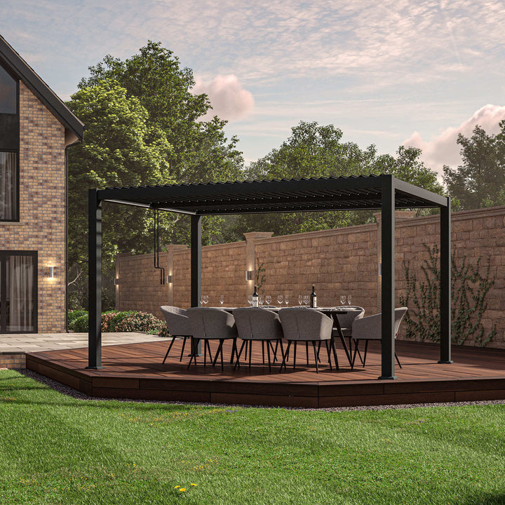 Como Pergola Aluminium Rectangular 3m x 4m Frame Only